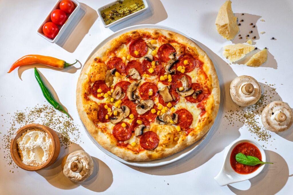 pizza picanta cu porumb